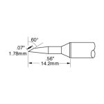 500 Series 60° Beveled Solder Cartridge, 1.8 x 14mm