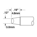 500 Series 90° Chisel Solder Cartridge, 3.0 x 5.0mm