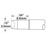 Metcal CVC-5CH0034S Chisel Solder Tip, 3.04mm