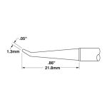 500 Series 30° Bent Conical Reach Solder Cartridge, 1.3 x 22mm