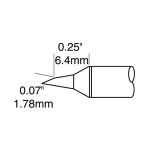 600 Series 60° Beveled Solder Cartridge, 1.8 x 6.0mm