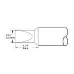 600 Series Extended Life 30° Chisel Solder Cartridge, 1.8 x 10mm