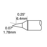 Metcal CVC-7BV6018P 60° Bevel Solder Tip, 1.78mm