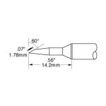 Metcal CVC-7BV6018R 60° Bevel Solder Tip, 1.78mm