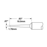 700 Series 60° Chisel Access Solder Cartridge, 1.6 x 15mm