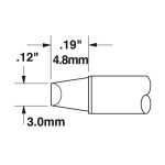 Metcal CVC-7CH0030S 90° Chisel Solder Tip, 3.0mm