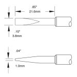 Metcal CVC-7CH2238A 12° Turbo Chisel Solder Tip, 1/8" x 7/8"