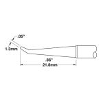 700 Series 30° Bent Conical Reach Solder Cartridge, 1.3 x 22mm