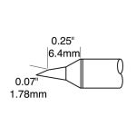 800 Series 60° Beveled Solder Cartridge, 1.8 x 6.0mm