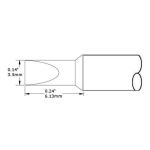 Metcal CVC-8CH0035S 800 Series Chisel Solder Cartridge, 3.5 x 8.13mm