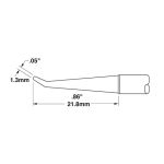 800 Series 30° Bent Conical Reach Solder Cartridge, 1.3 x 22mm