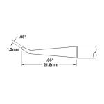 Metcal CVC-9CN0013R 30° Bent Long Reach Conical Solder Tip, 1.3mm