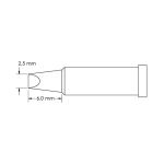 Metcal GT4-CH0025P 60° Power Chisel Soldering Tip, 2.5 x 6.0mm
