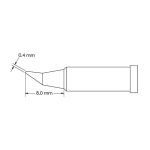 Metcal GT4-CN0004R Bent Conical Soldering Tip, 0.4 x 8.0mm