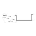 Conical Solder Tip, 0.5 x 10mm