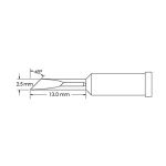 Power 45° Knife Solder Tip, 2.5 x 13mm