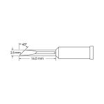 45° Knife Solder Tip, 2.5 x 16mm