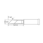 45° Knife Solder Tip, 4.0 x 16mm