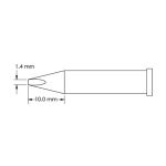 Metcal GT6-CH0014S-PK 40° Chisel Soldering Tip, 1.4 x 10mm