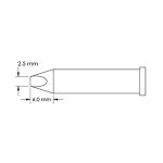 Power 60° Chisel Solder Tip, 2.5 x 6.0mm