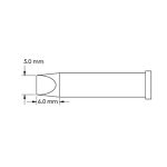 Power 60° Chisel Solder Tip, 5.0 x 6.0mm