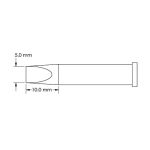 Metcal GT6-CH0050S-PK 40° Chisel Soldering Tip, 5.0 x 10mm