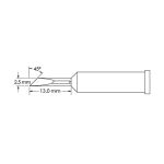 Metcal GT6-KN0025P 45° Power Knife Soldering Tip, 2.5 x 13mm Drawing