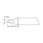 40° Chisel Solder Cartridge, 1.4 x 10mm