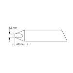 Power 60° Chisel Solder Cartridge, 1.8 x 6.0mm