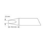 40° Chisel Solder Cartridge, 2.5 x 10mm