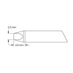 Power 60° Chisel Solder Cartridge, 3.2 x 6.0mm