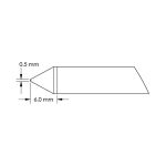 Metcal GTC-CN0005P Power Conical Soldering Cartridge, 0.5 x 6.0mm Drawing