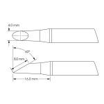 Beveled 60° x 8.0mm Hoof Rework Cartridge, 4.0 x 16mm