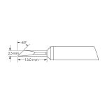 Power 45° Knife Rework Cartridge, 2.5 x 13mm