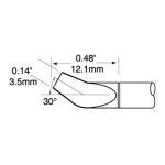 Metcal PTTC-808B 30° Bent Blade Tweezer Cartridge, 3.2mm Drawing