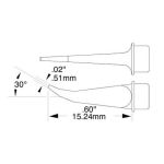 Metcal SMC-6HK0005S Long Reach Hook Solder Tip, 0.5mm