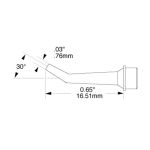 600 Series 30° Bent Bent Conical Hoof Rework Cartridge, 0.76mm