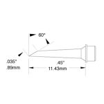 600 Series 60° Hoof Rework Cartridge, 0.89mm