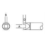 Metcal SMTC-105 SOT-32 Slot Rework Cartridge, 1.7mm