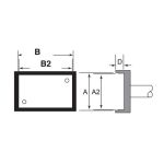 Metcal SMTC-1121 SQFP-48 Quad Rework Cartridge, 8.38 x 8.38mm Drawing