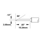 700 Series 60° Long Hoof Rework Cartridge, 3.0mm