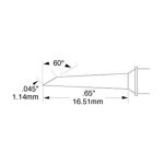 700 Series 60° Long Hoof Rework Cartridge, 1.14mm