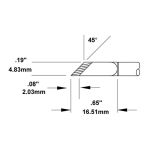 500 Series 45° Knife, 2.03mm Thin Tinned Length Rework Cartridge, 4.8mm