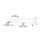 500 Series 60° Long Hoof Rework Cartridge, 1.14mm