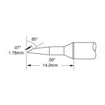 600 Series 60° Beveled Solder Cartridge, 1.78mm