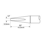 Metcal SSC-746A Long Reach Chisel Solder Cartridge, 3.0mm Drawing