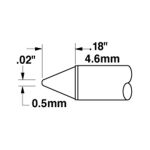 600 Series Blunt Conical Solder Cartridge, 0.5 x 4.6mm