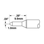 600 Series Conical Solder Cartridge, 1.0 x 9.9mm