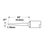 600 Series Chisel Solder Cartridge, 1.78 x 16mm