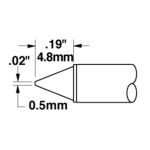 700 Series Conical Solder Cartridge, 0.5 x 4.8mm